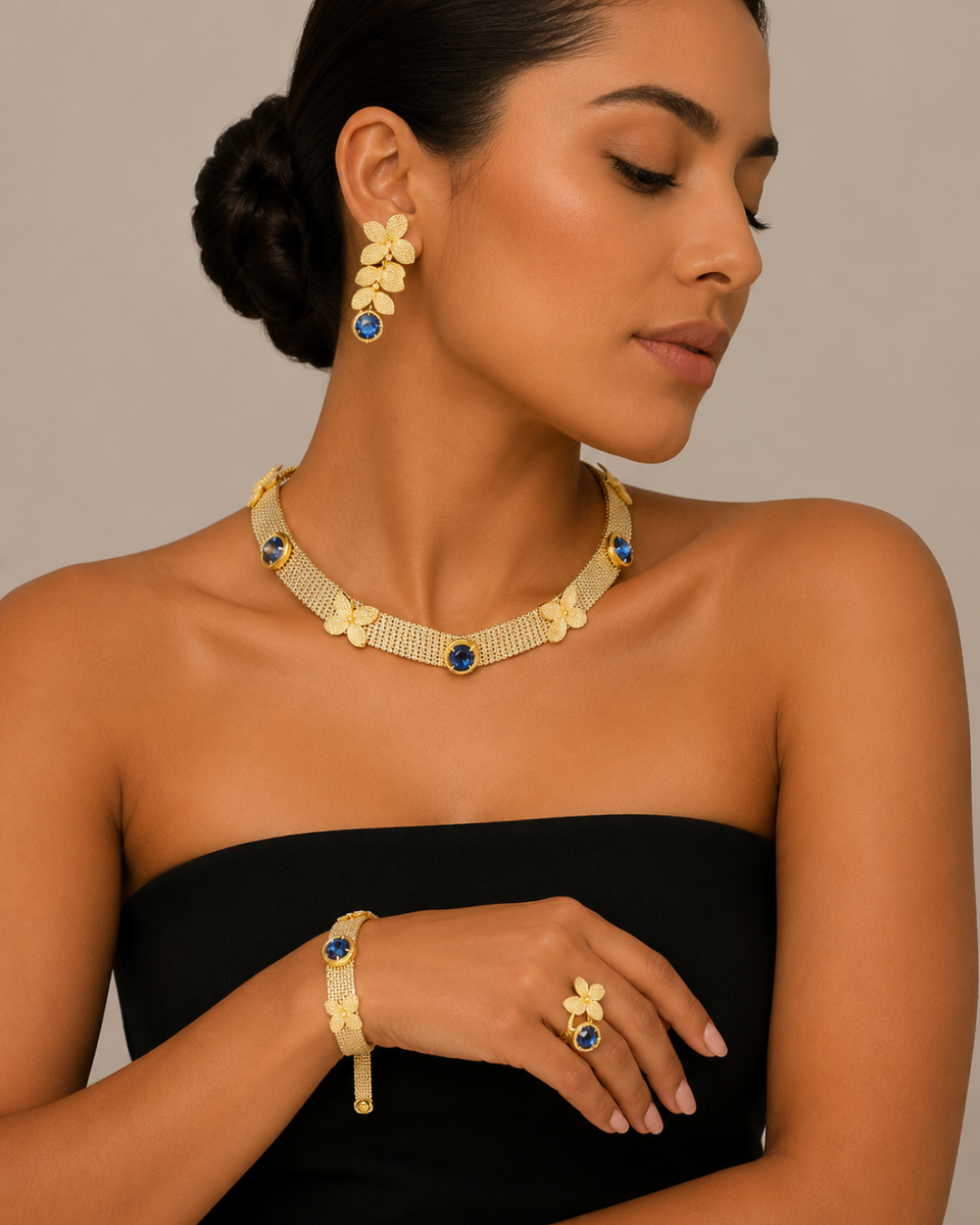 18K YELLOW GOLD SET